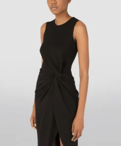 Dolce & Gabbana Knot-Detail Cady Dress N0000-BLACK Midi Dresses -Dolce & Gabbana online Store dolce gabbana knot detail cady dress 17285911 35320081 1000