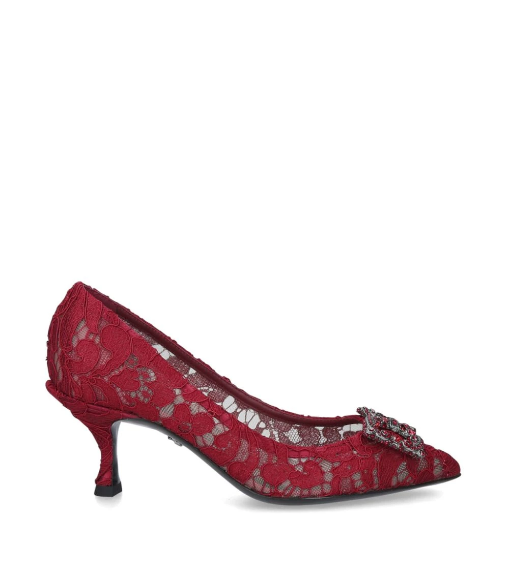 Dolce & Gabbana Lace Bellucci Pumps 60 RED Courts 2 Dolce & Gabbana Lace Bellucci Pumps 60 RED Courts - Image 2