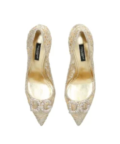 Dolce & Gabbana Lace Bellucci Pumps 60 GOLD Courts -Dolce & Gabbana online Store dolce gabbana lace bellucci pumps 60 15298339 27173213 1000