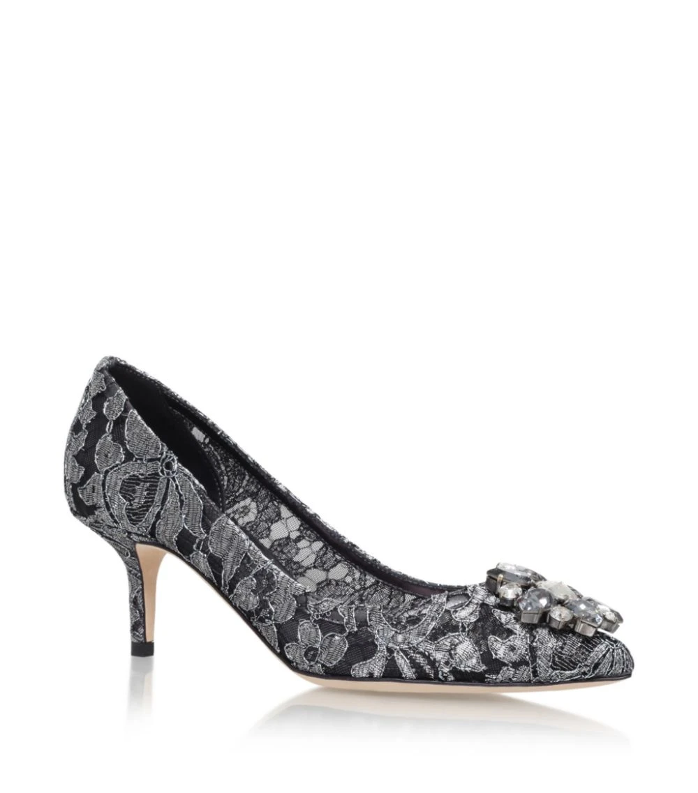 Dolce & Gabbana Lace Bellucci Pumps 60 GUNMETAL Courts 1 Dolce & Gabbana Lace Bellucci Pumps 60 GUNMETAL Courts