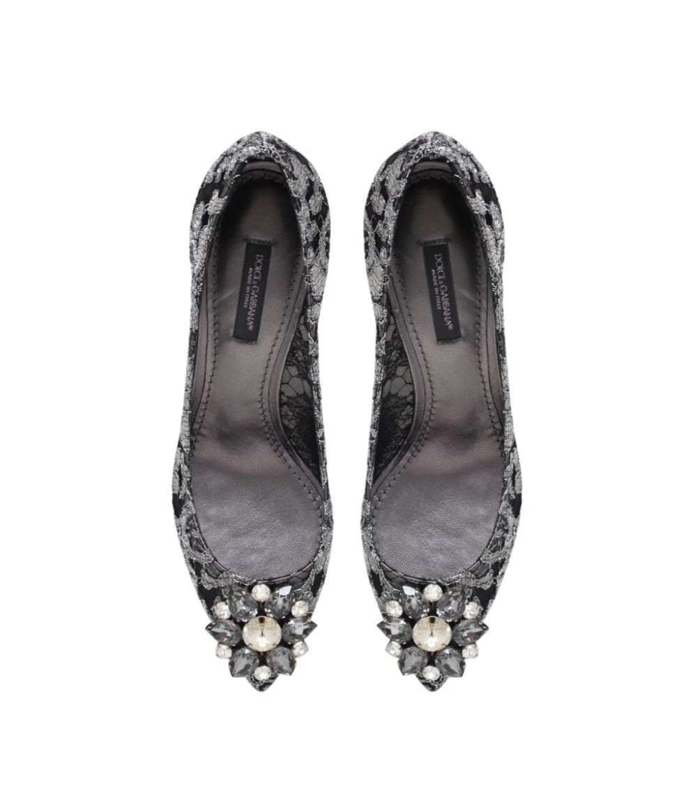 Dolce & Gabbana Lace Bellucci Pumps 60 GUNMETAL Courts 3 Dolce & Gabbana Lace Bellucci Pumps 60 GUNMETAL Courts - Image 3