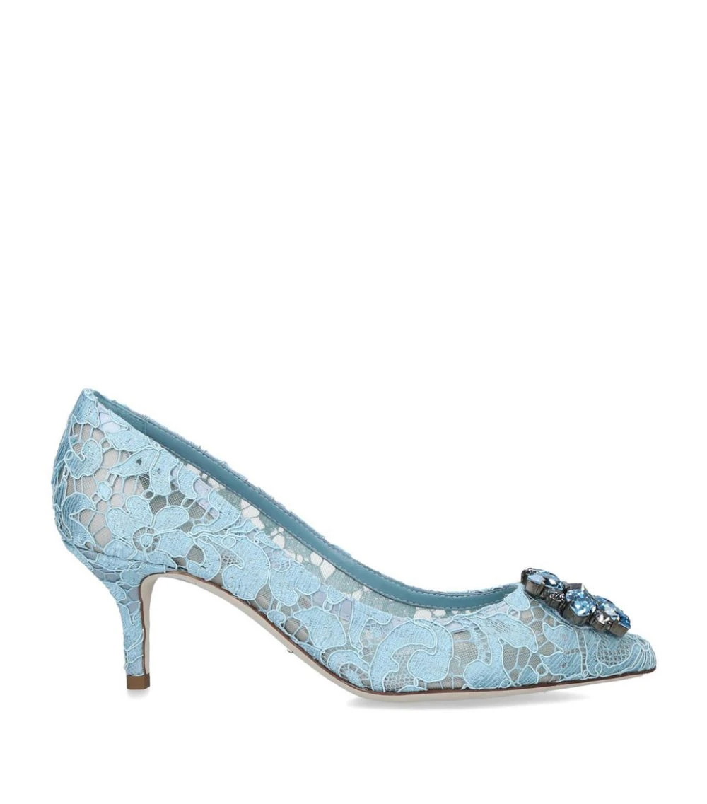 Dolce & Gabbana Lace Bellucci Pumps 60 BLUE Courts 3 Dolce & Gabbana Lace Bellucci Pumps 60 BLUE Courts - Image 3