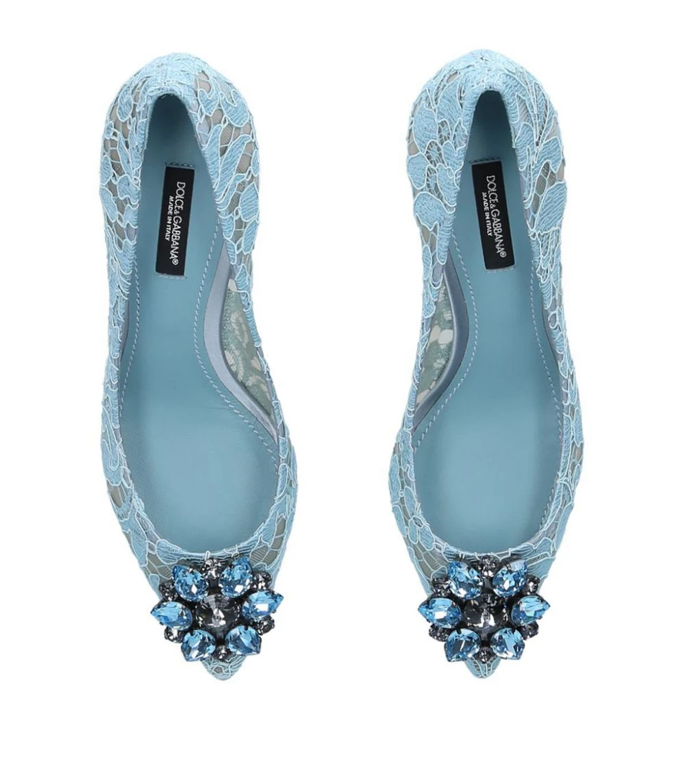 Dolce & Gabbana Lace Bellucci Pumps 60 BLUE Courts 4 Dolce & Gabbana Lace Bellucci Pumps 60 BLUE Courts - Image 4