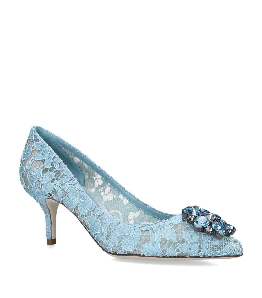 Dolce & Gabbana Lace Bellucci Pumps 60 BLUE Courts 1 Dolce & Gabbana Lace Bellucci Pumps 60 BLUE Courts