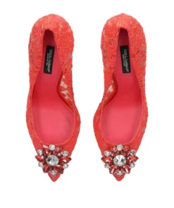 Dolce & Gabbana Lace Bellucci Pumps 90 ORANGE Courts -Dolce & Gabbana online Store dolce gabbana lace bellucci pumps 90 17623889 37180861 1000