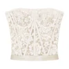Dolce & Gabbana Lace Bustier Top W0001-NATURAL WHITE Crop Tops