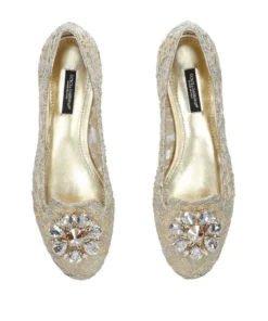 Dolce & Gabbana Lace-Embellished Vally Flats GOLD Ballet Flats 7 Dolce & Gabbana Lace-Embellished Vally Flats GOLD Ballet Flats -Dolce & Gabbana online Store dolce gabbana lace embellished vally flats 15975659 29566971 1000