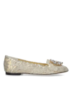 Dolce & Gabbana Lace-Embellished Vally Flats GOLD Ballet Flats 6 Dolce & Gabbana Lace-Embellished Vally Flats GOLD Ballet Flats -Dolce & Gabbana online Store dolce gabbana lace embellished vally flats 15975659 29567774 1000