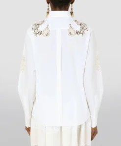 Dolce & Gabbana Lace Openwork Poplin Shirt W0800-OPTICAL WHITE Shirts -Dolce & Gabbana online Store dolce gabbana lace openwork poplin shirt 17710494 37440389 1000