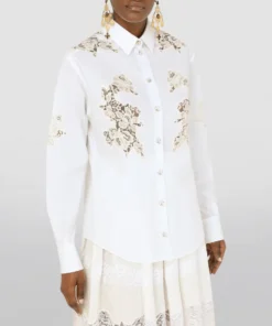 Dolce & Gabbana Lace Openwork Poplin Shirt W0800-OPTICAL WHITE Shirts -Dolce & Gabbana online Store dolce gabbana lace openwork poplin shirt 17710494 37440390 1000