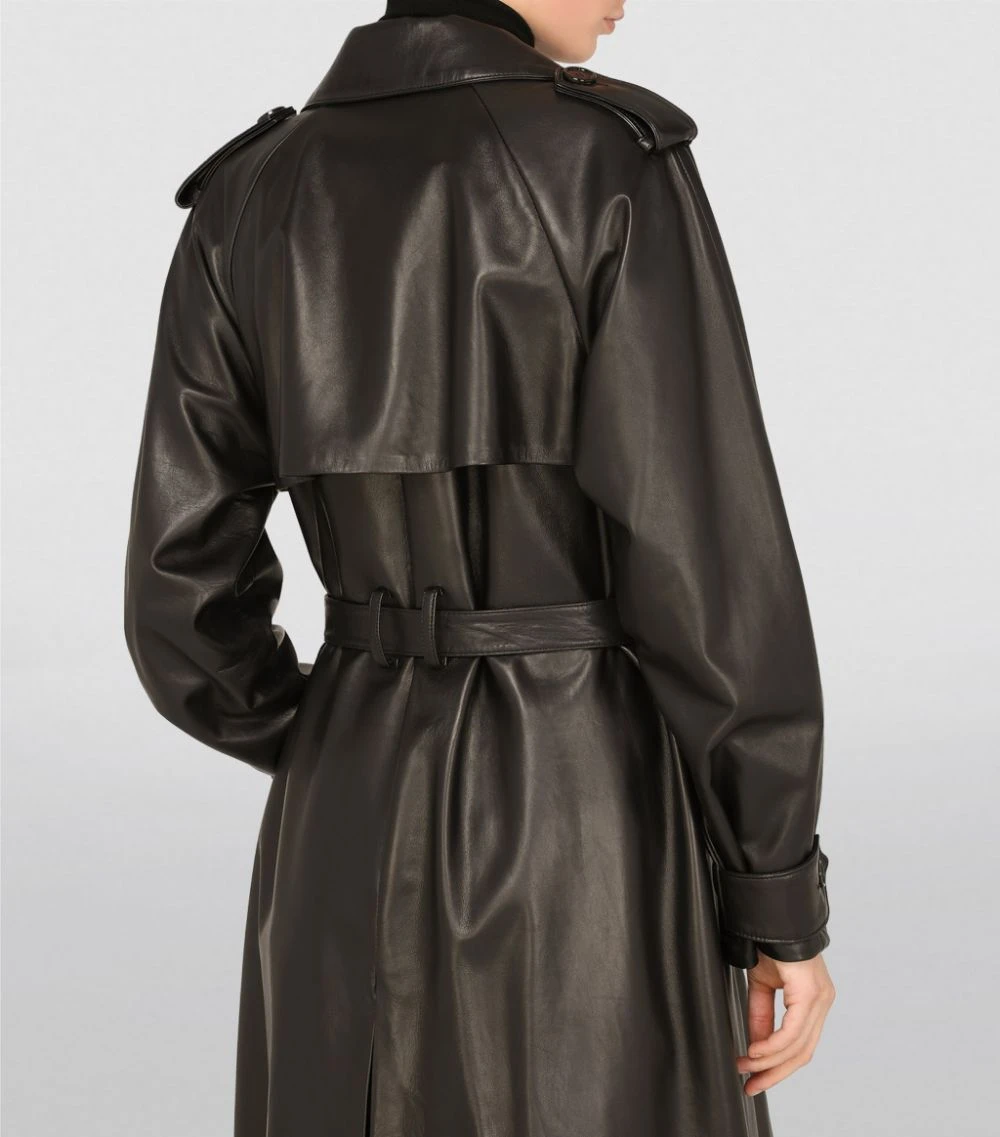 Dolce & Gabbana Lambskin Trench Coat N0000-BLACK Trench Coats 5 Dolce & Gabbana Lambskin Trench Coat N0000-BLACK Trench Coats - Image 5