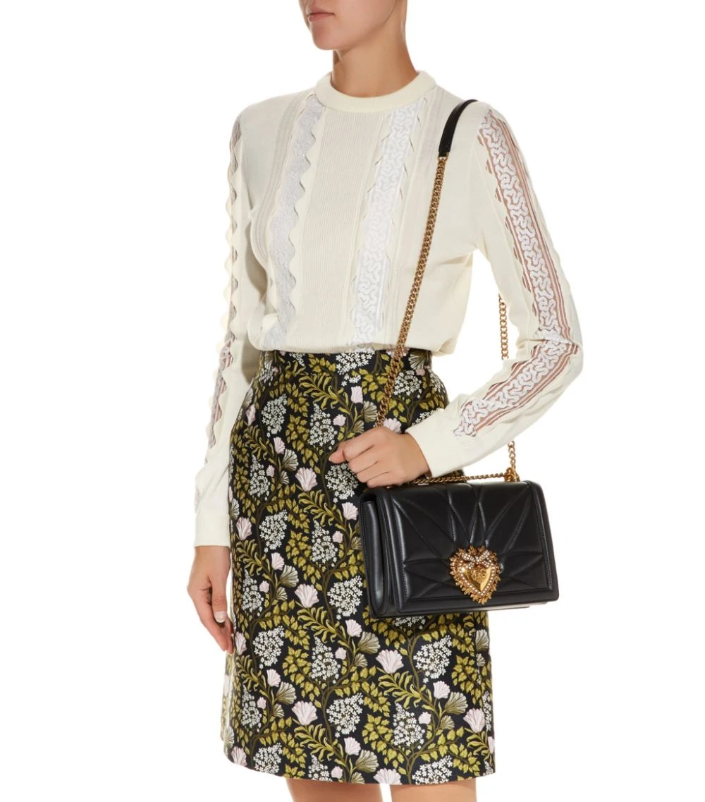 Dolce & Gabbana Large Quilted Devotion Shoulder Bag 80999-BLACK Shoulder Bags 2 Dolce & Gabbana Large Quilted Devotion Shoulder Bag 80999-BLACK Shoulder Bags - Image 2