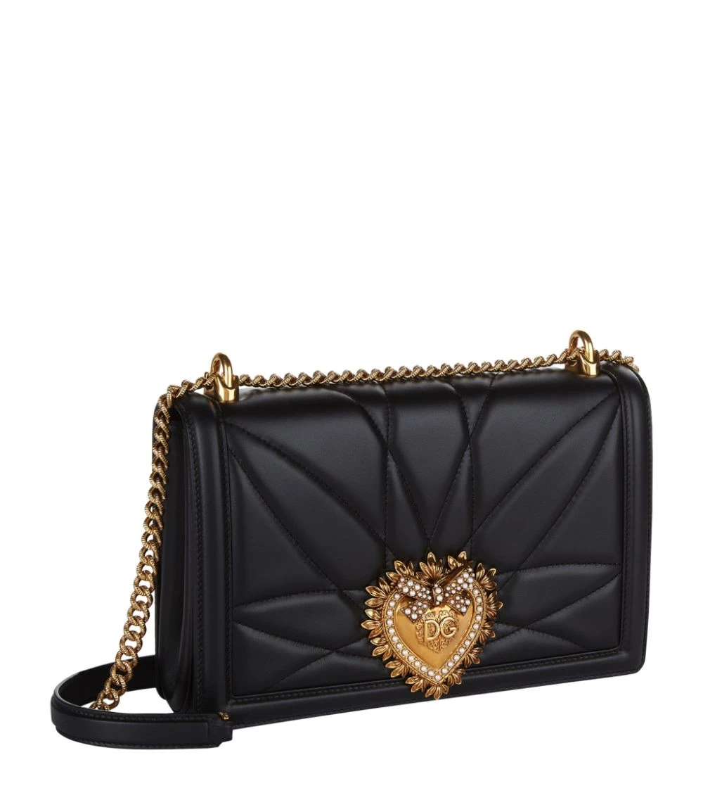 Dolce & Gabbana Large Quilted Devotion Shoulder Bag 80999-BLACK Shoulder Bags 3 Dolce & Gabbana Large Quilted Devotion Shoulder Bag 80999-BLACK Shoulder Bags - Image 3