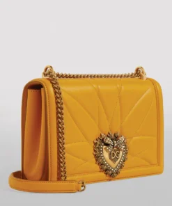 Dolce & Gabbana Large Quilted Leather Devotion Shoulder Bag 80062-MUSTARD 2 Shoulder Bags -Dolce & Gabbana online Store dolce gabbana large quilted leather devotion shoulder bag 15215694 26070028 1000