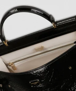 Dolce & Gabbana Large Sicily 62 Soft Top-Handle Bag 80999-BLACK Top Handle Bags -Dolce & Gabbana online Store dolce gabbana large sicily 62 soft top handle bag 17699878 37439337 1000