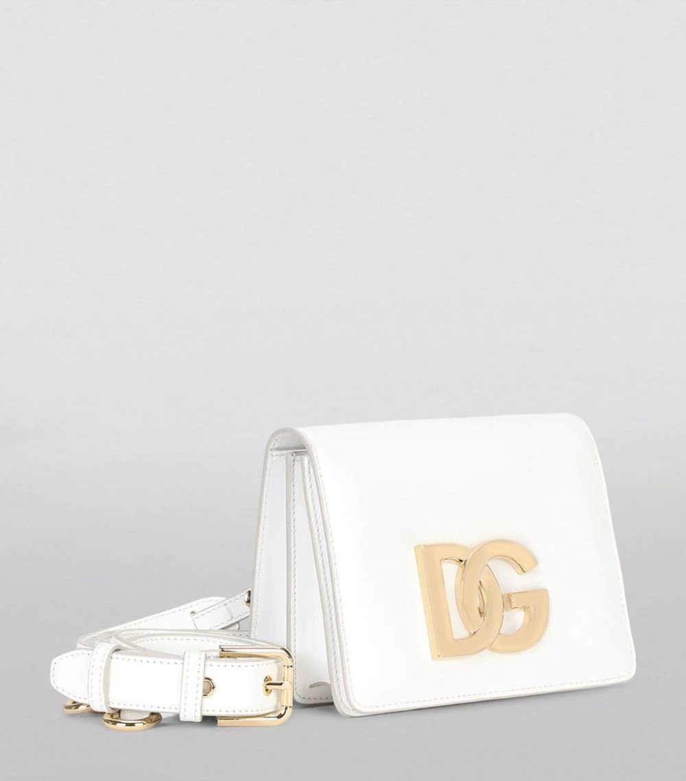 Dolce & Gabbana Leather 3.5 Cross-Body Bag 80002-OPTICAL WHITE Crossbody Bags 3 Dolce & Gabbana Leather 3.5 Cross-Body Bag 80002-OPTICAL WHITE Crossbody Bags - Image 3
