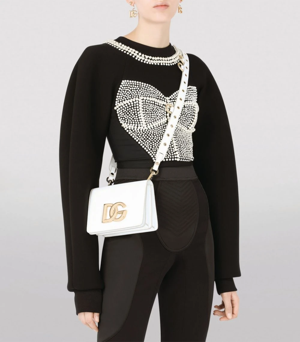 Dolce & Gabbana Leather 3.5 Cross-Body Bag 80002-OPTICAL WHITE Crossbody Bags 2 Dolce & Gabbana Leather 3.5 Cross-Body Bag 80002-OPTICAL WHITE Crossbody Bags - Image 2