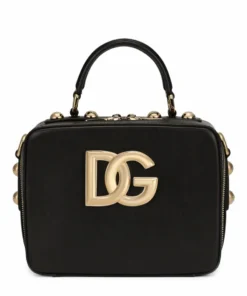 Dolce & Gabbana Leather 3.5 Top-Handle Bag 80999-BLACK Top Handle Bags