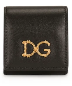 Dolce & Gabbana Leather AirPods Case 80999-BLACK Audio Accessories