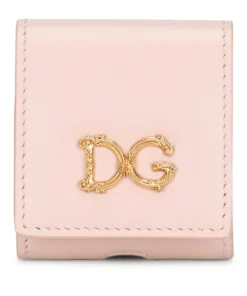 Dolce & Gabbana Leather AirPods Case 80412-POWDER PINK 1 Audio Accessories