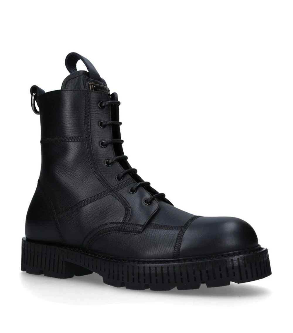 Dolce & Gabbana Leather Ankle Boots BLACK Chukka Boots 1 Dolce & Gabbana Leather Ankle Boots BLACK Chukka Boots