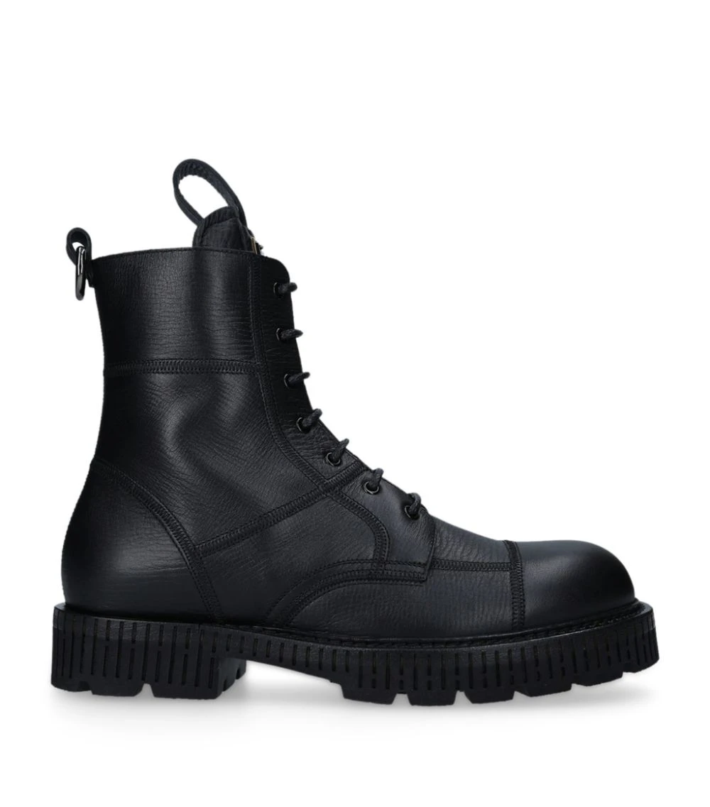 Dolce & Gabbana Leather Ankle Boots BLACK Chukka Boots 3 Dolce & Gabbana Leather Ankle Boots BLACK Chukka Boots - Image 3