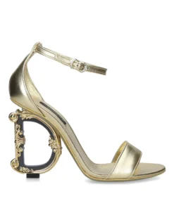 Dolce & Gabbana Leather Baroque-Heel Keira Sandals 105 GOLD Heel Sandals -Dolce & Gabbana online Store dolce gabbana leather baroque heel keira sandals 105 15975640 29566969 1000