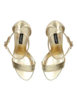 Dolce & Gabbana Leather Baroque-Heel Keira Sandals 105 GOLD Heel Sandals -Dolce & Gabbana online Store dolce gabbana leather baroque heel keira sandals 105 15975640 29567789 1000