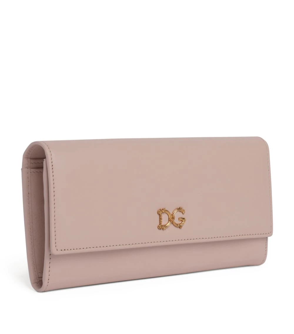 Dolce & Gabbana Leather Continental Wallet 80412-POWDER PINK 1 Wallets 2 Dolce & Gabbana Leather Continental Wallet 80412-POWDER PINK 1 Wallets - Image 2