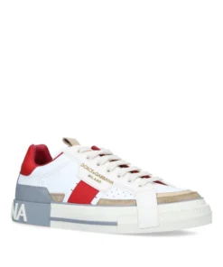 Dolce & Gabbana Leather Custom 2.Zero Sneakers WHITE/COMB Slip-On Sneakers