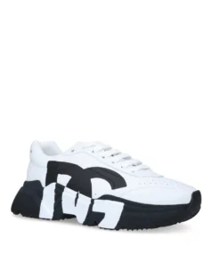 Dolce & Gabbana Leather Daymaster Contrast Sneakers BLK/WHITE Low-Top Sneakers