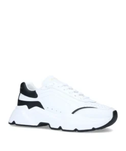 Dolce & Gabbana Leather Daymaster Sneakers WHITE/BLK Low-Top Sneakers