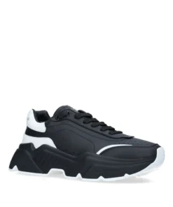 Dolce & Gabbana Leather Daymaster Sneakers BLK/WHITE Low-Top Sneakers