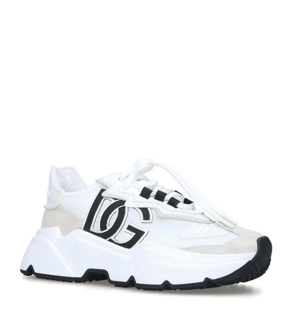 Dolce & Gabbana Leather Daymaster Sneakers WHITE/BLK Low-Top Sneakers 1 Dolce & Gabbana Leather Daymaster Sneakers WHITE/BLK Low-Top Sneakers