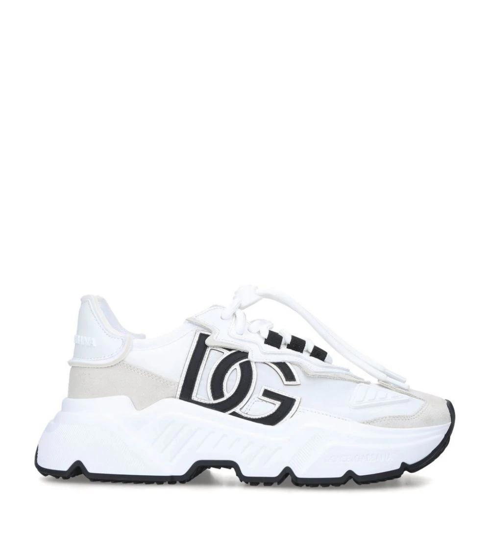 Dolce & Gabbana Leather Daymaster Sneakers WHITE/BLK Low-Top Sneakers 3 Dolce & Gabbana Leather Daymaster Sneakers WHITE/BLK Low-Top Sneakers - Image 3