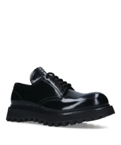 Dolce & Gabbana Leather Derby Shoes BLACK Smart Shoes