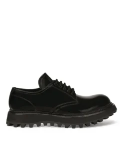 Dolce & Gabbana Leather Derby Shoes 80999-BLACK Smart Shoes