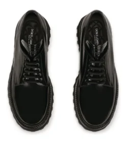 Dolce & Gabbana Leather Derby Shoes 80999-BLACK Smart Shoes -Dolce & Gabbana online Store dolce gabbana leather derby shoes 17279015 35269015 1000