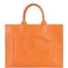 Dolce & Gabbana Leather DG Daily Tote Bag 80243-LIGHT ORANGE Tote Bags