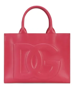 Dolce & Gabbana Leather DG Daily Tote Bag 87392-FUCHSIA Tote Bags