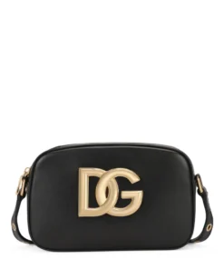 Dolce & Gabbana Leather DG Logo Cross-Body Bag 80999-BLACK Crossbody Bags
