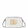 Dolce & Gabbana Leather DG Logo Shoulder Bag 80002-OPTICAL WHITE Shoulder Bags
