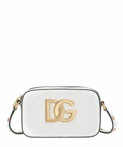 Dolce & Gabbana Leather DG Logo Shoulder Bag 80002-OPTICAL WHITE Shoulder Bags