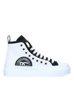 Dolce & Gabbana Leather High-Top Portofino Light Sneakers WHITE/BLK High-Top Sneakers -Dolce & Gabbana online Store dolce gabbana leather high top portofino light sneakers 17147842 34564975 1000
