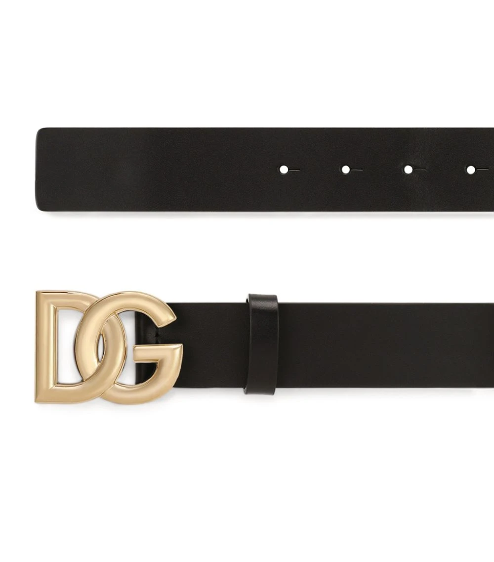 Dolce & Gabbana Leather Logo Belt 8E831-BLACK/GOLD Belts 2 Dolce & Gabbana Leather Logo Belt 8E831-BLACK/GOLD Belts - Image 2