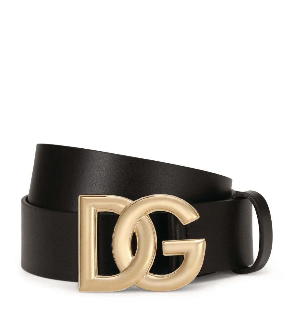 Dolce & Gabbana Leather Logo Belt 8E831-BLACK/GOLD Belts 1 Dolce & Gabbana Leather Logo Belt 8E831-BLACK/GOLD Belts