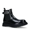 Dolce & Gabbana Leather Logo Chelsea Boots Black
