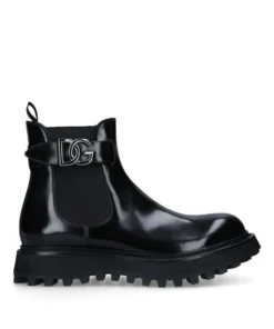 Dolce & Gabbana Leather Logo Chelsea Boots Black -Dolce & Gabbana online Store dolce gabbana leather logo chelsea boots 17524125 36247685 1000