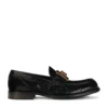 Dolce & Gabbana Leather Logo Plaque Loafers 80999-BLACK