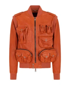 Dolce & Gabbana Leather Multi-Pocket Utility Jacket S9000-COMBINED COLOU Leather Jackets